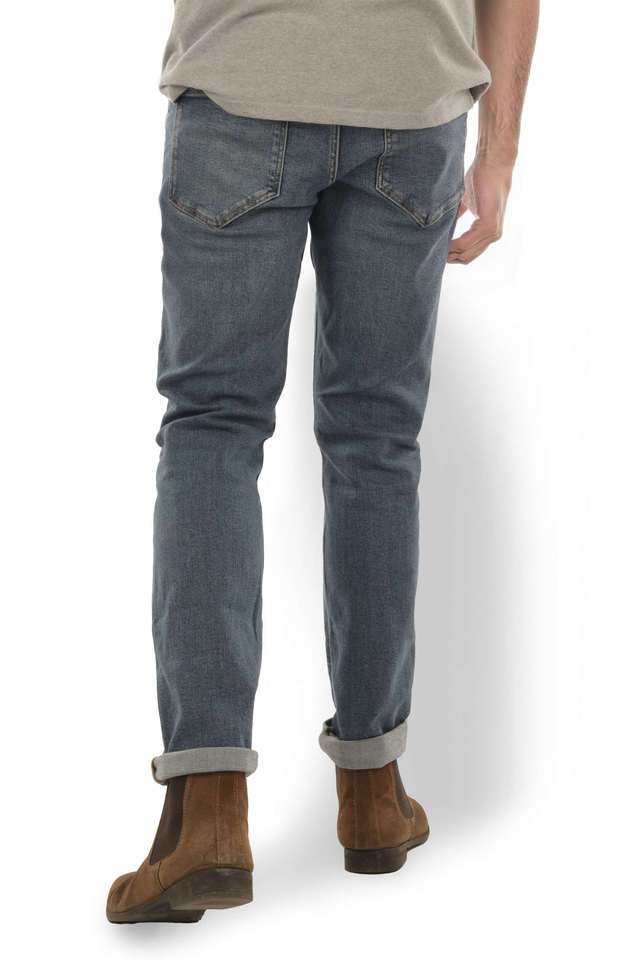 Light-Wash-Cotton-Blend-Straight-Fit-Men-s-Jeans