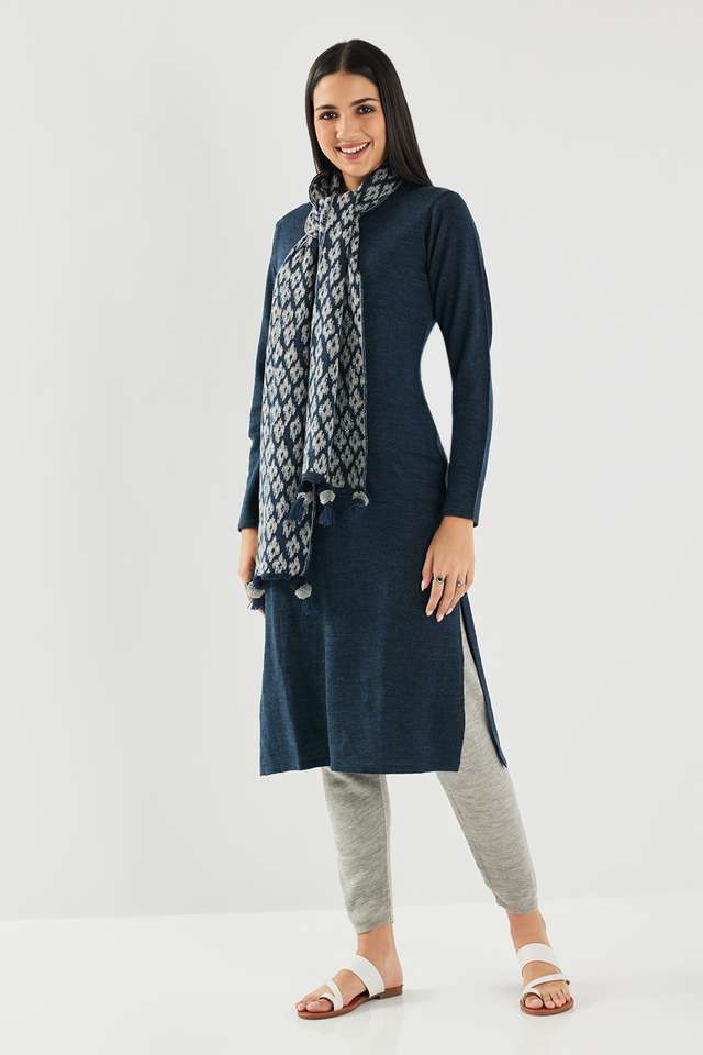 Solid-Acrylic-Women-s-Winter-Wear-Kurta