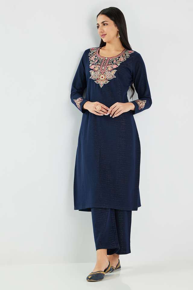 Printed-Acrylic-Regular-Fit-Women-s-Kurta