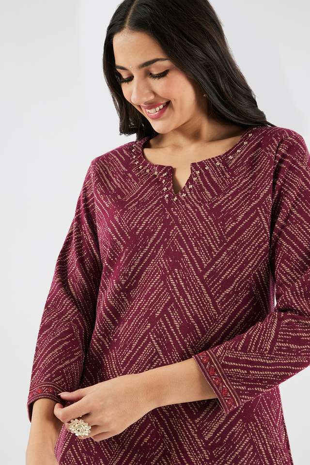 Textured-Acrylic-Women-s-Winter-Wear-Kurta