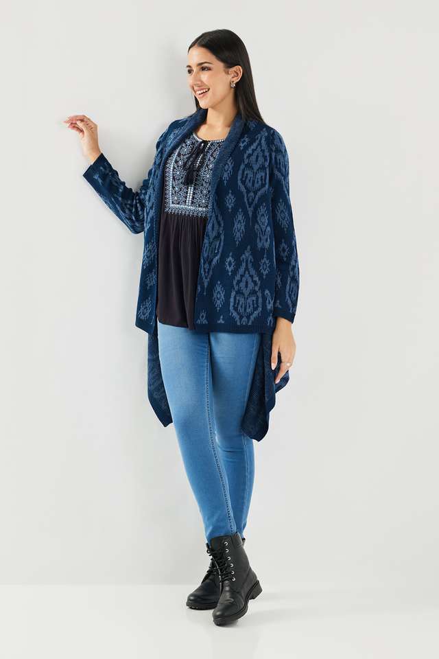 Textured-Acrylic-Women-s-Winter-Wear-Poncho