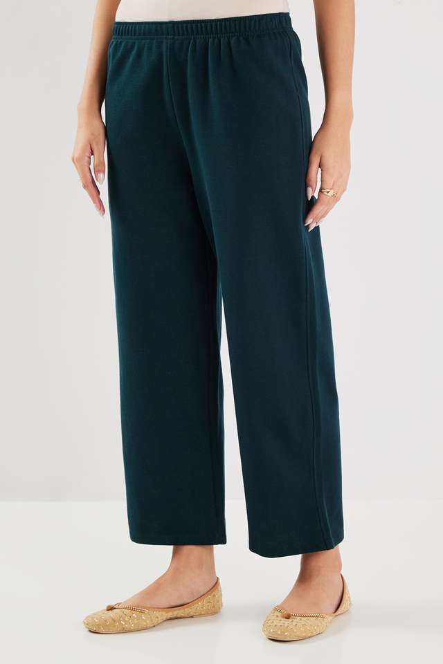 Solid-Blended-Fabric-Regular-Fit-Women-s-Palazzos