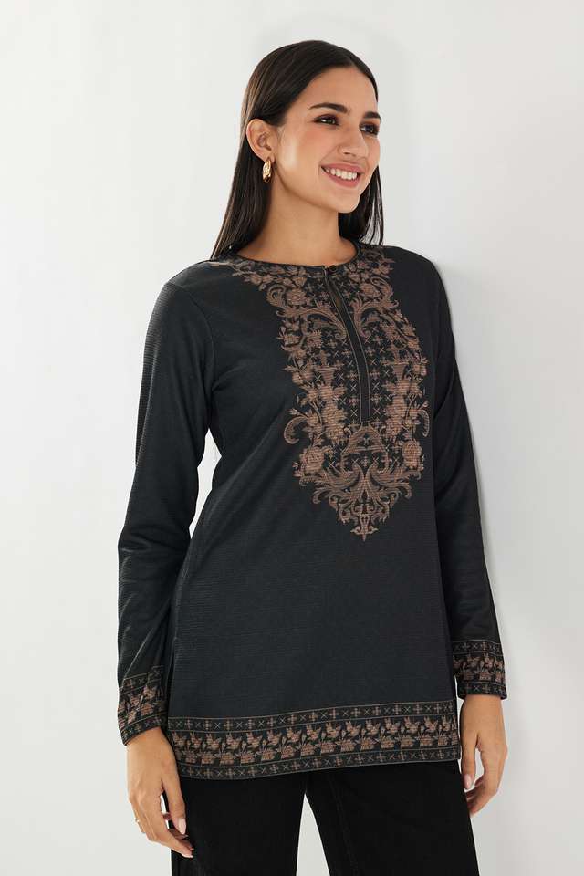 Printed-Polyester-Women-s-Winter-Wear-Kurta