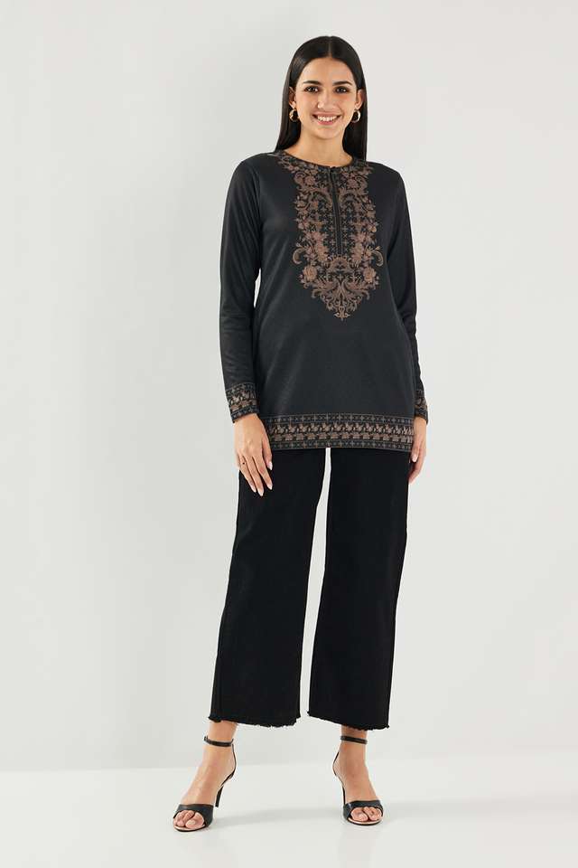 Printed-Polyester-Women-s-Winter-Wear-Kurta