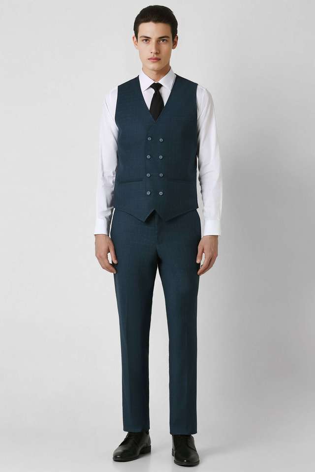 Structured Polyester Slim Fit Men's Formal Wear Suit - Main Image