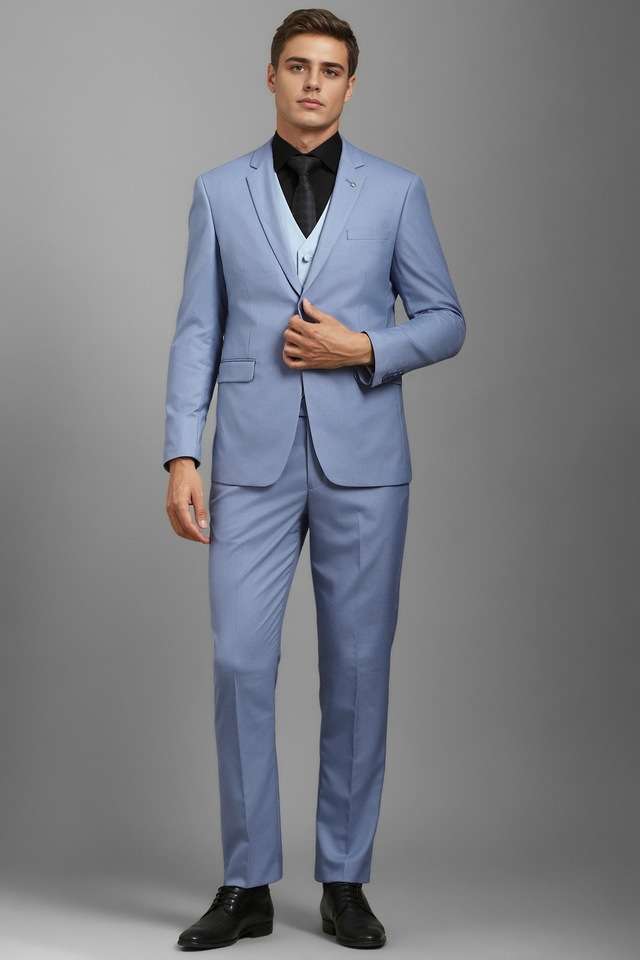Textured-Polyester-Slim-Fit-Men-s-Formal-Wear-Suit