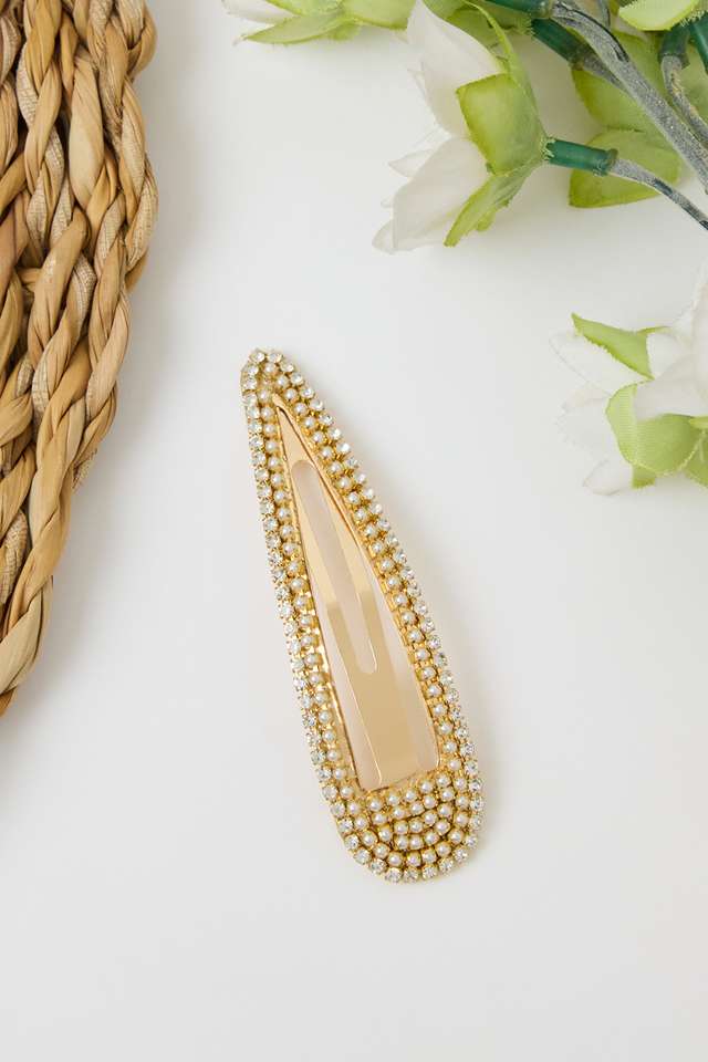 Beaded-Hair-Clip---Gold