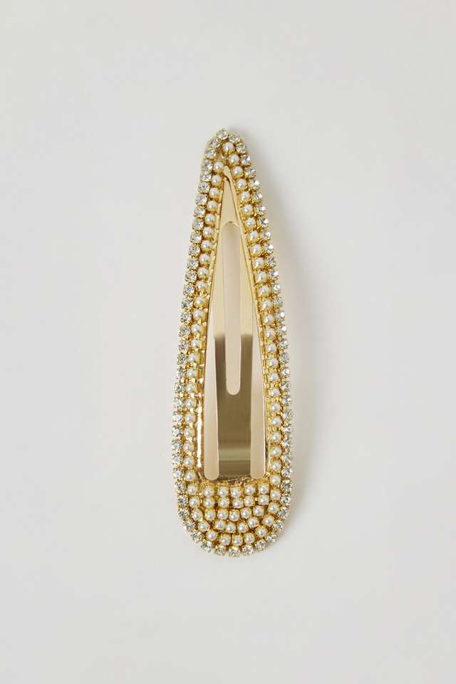 Beaded-Hair-Clip---Gold