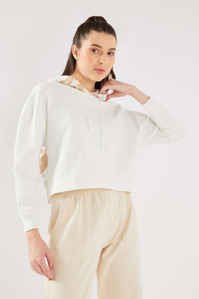 Solid-Hooded-Cotton-Women-s-Active-Wear-Sweatshirt