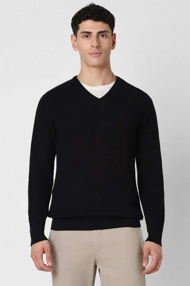 Solid-Cotton-Regular-Fit-Men-s-Sweater