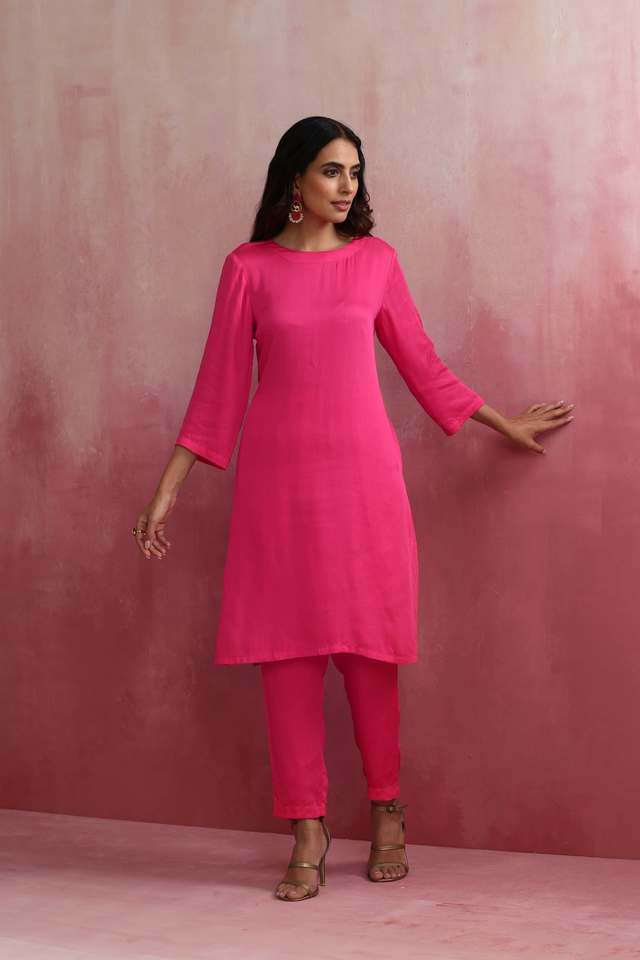 Solid-Modal-Round-Neck-Women-s-Co-Ord-Set