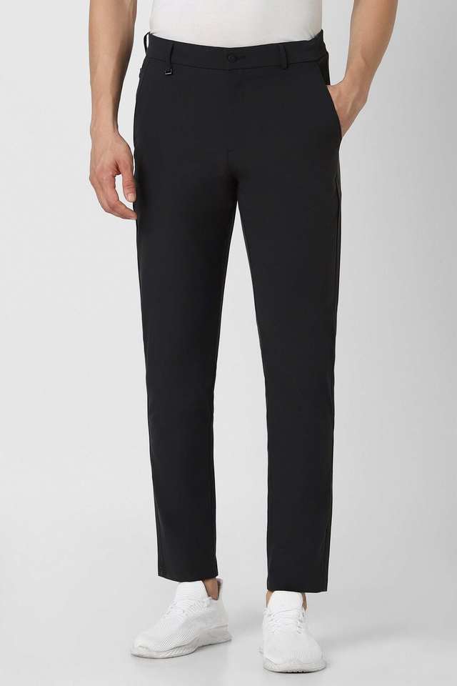 Solid-Polyester-Slim-Fit-Men-s-Casual-Wear-Trousers