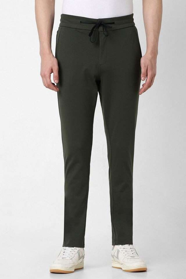 Solid-Cotton-Nylon-Slim-Fit-Men-s-Casual-Wear-Trousers