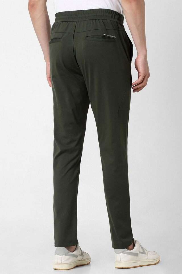 Solid-Cotton-Nylon-Slim-Fit-Men-s-Casual-Wear-Trousers