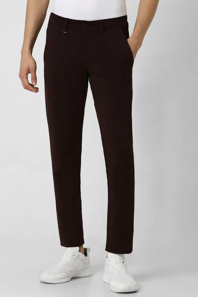 Solid-Polyester-Super-Slim-Fit-Men-s-Casual-Wear-Trousers