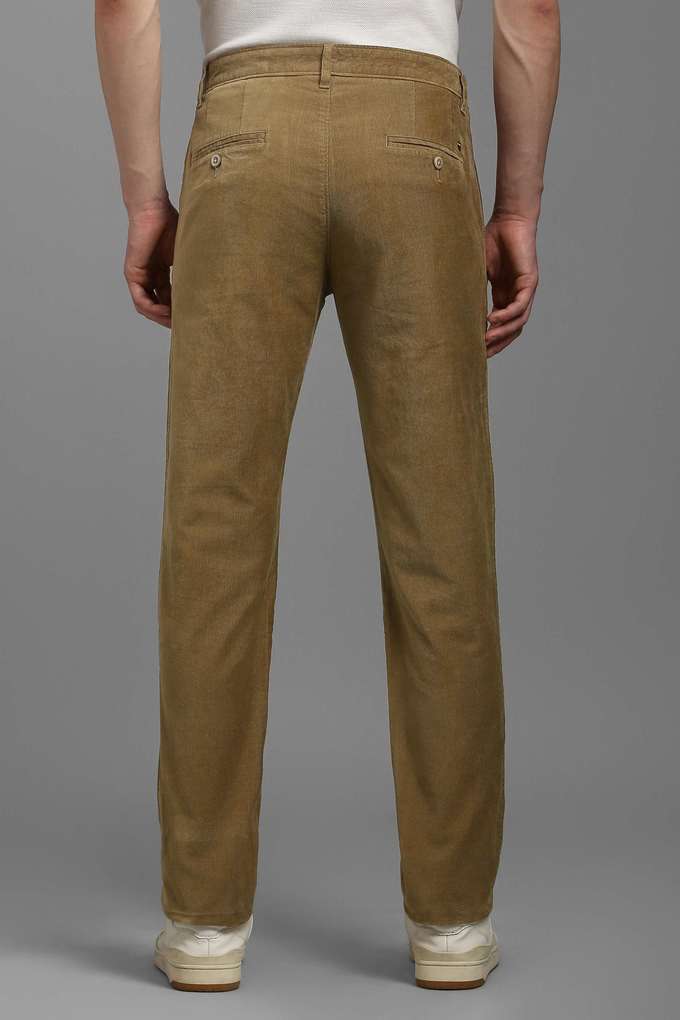 Solid-Cotton-Blend-Tapered-Fit-Men-s-Casual-Wear-Trousers