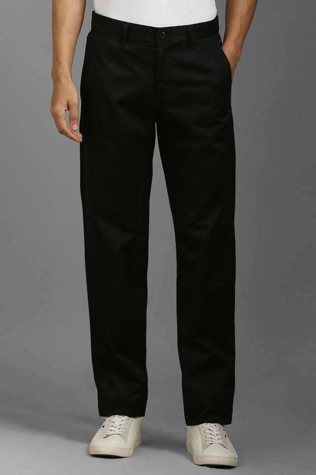 Solid-Cotton-Tapered-Fit-Men-s-Casual-Wear-Trousers