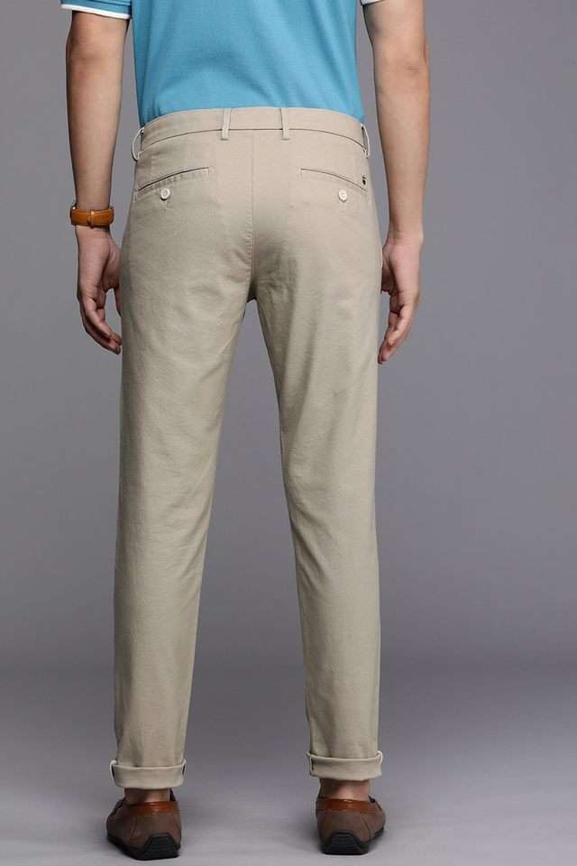 Solid-Cotton-Blend-Super-Slim-Fit-Men-s-Casual-Wear-Trousers