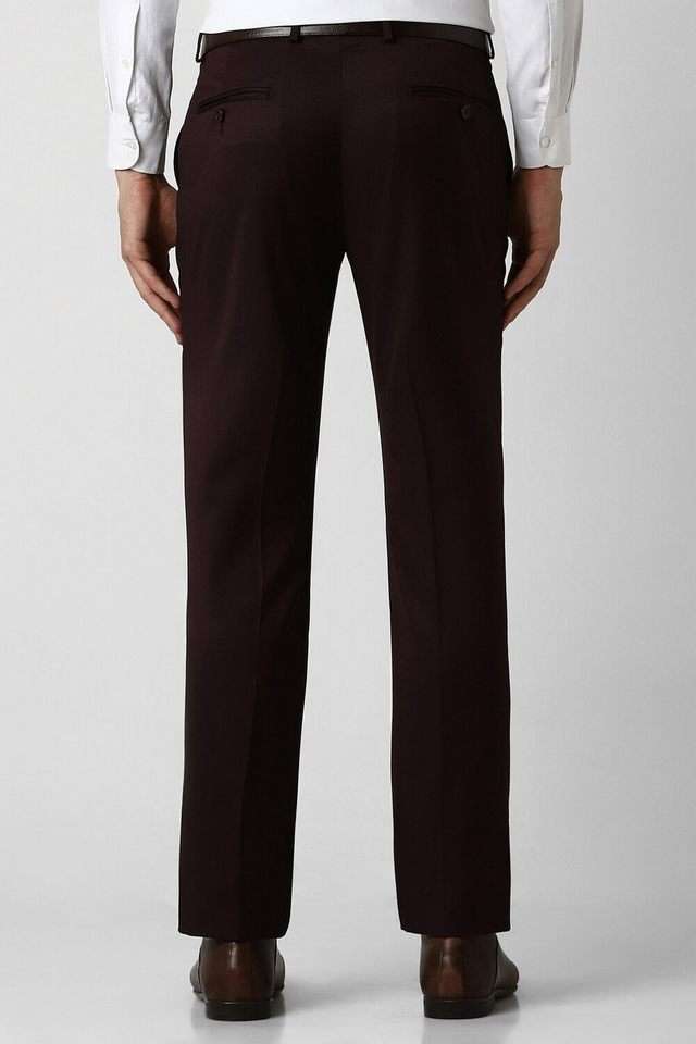 Textured-Polyester-Blend-Skinny-Fit-Men-s-Formal-Wear-Trousers