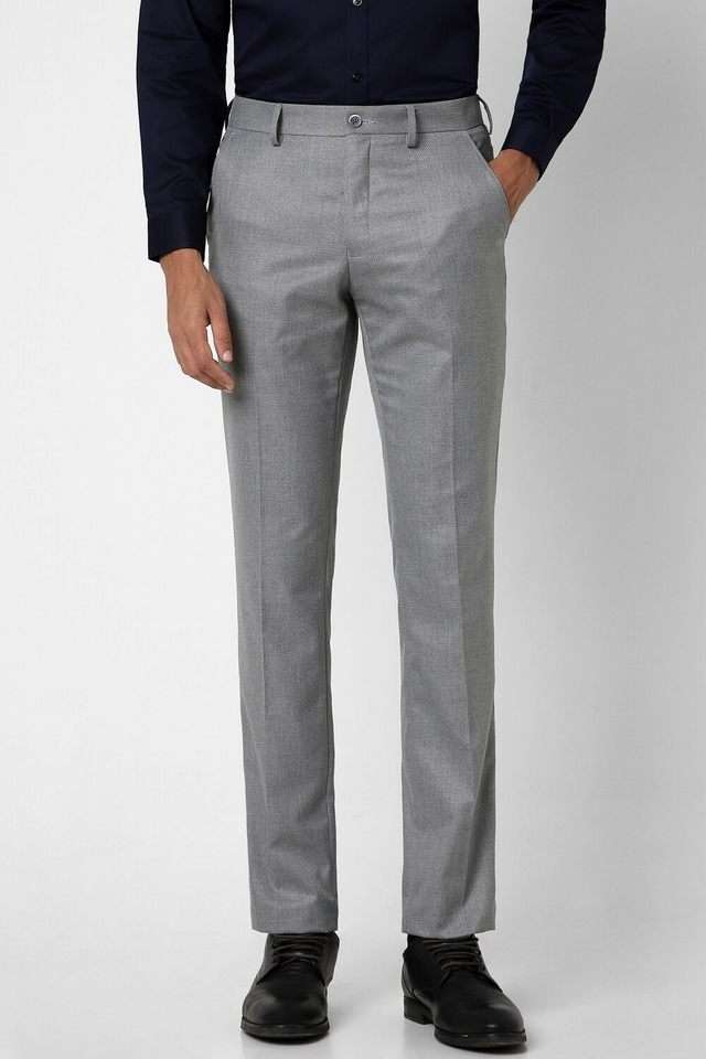 Textured-Polyester-Skinny-Fit-Men-Formal-Wear-Trouser