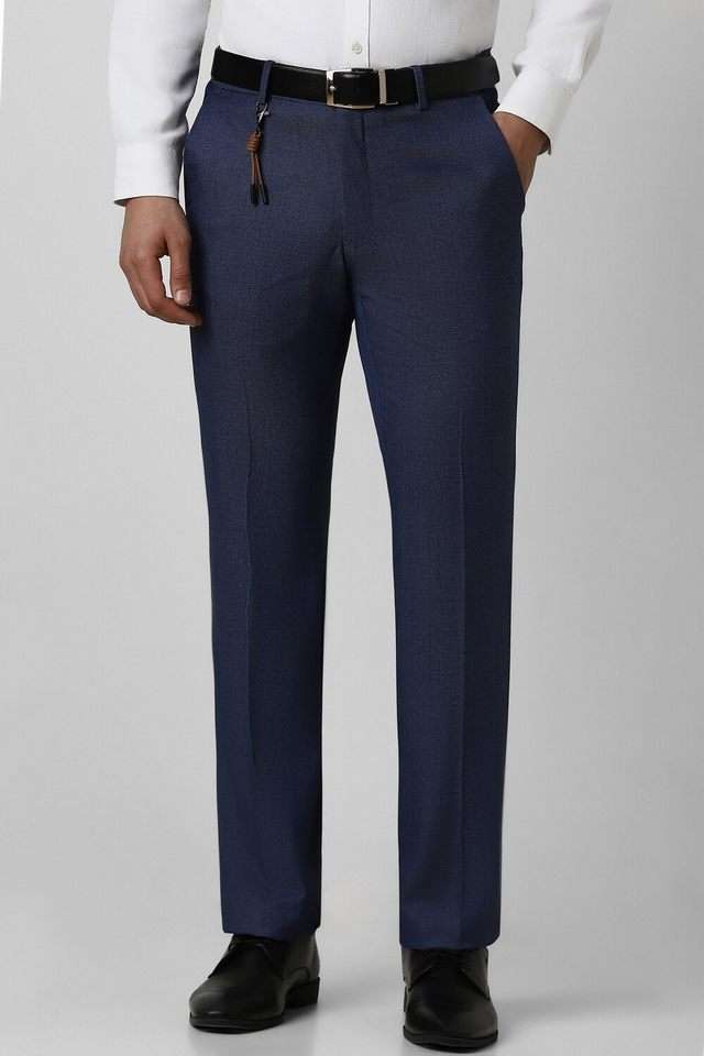 Textured-Polyester-Viscose-Slim-Fit-Men-s-Formal-Wear-Trousers