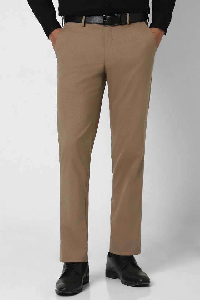 Solid-Polyester-Slim-Fit-Men-s-Formal-Wear-Trousers