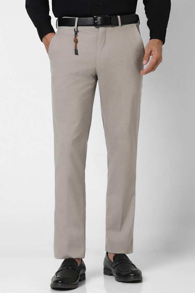 Solid-Polyester-Slim-Fit-Men-s-Formal-Wear-Trousers