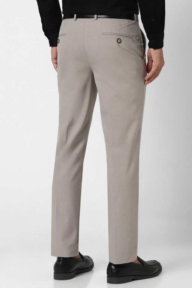 Solid-Polyester-Slim-Fit-Men-s-Formal-Wear-Trousers