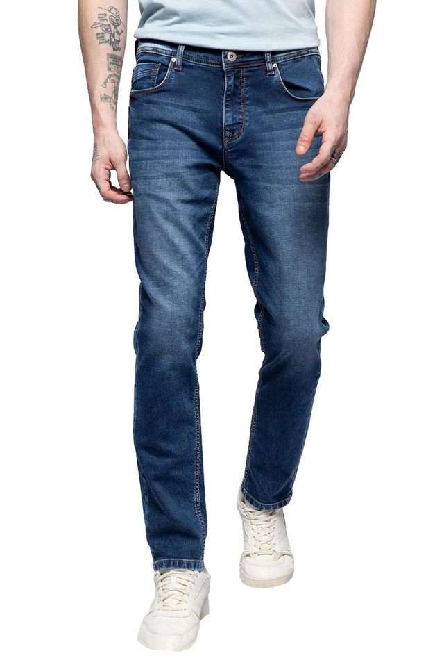 Light-Wash-Polyester-Skinny-Fit-Men-s-Jeans