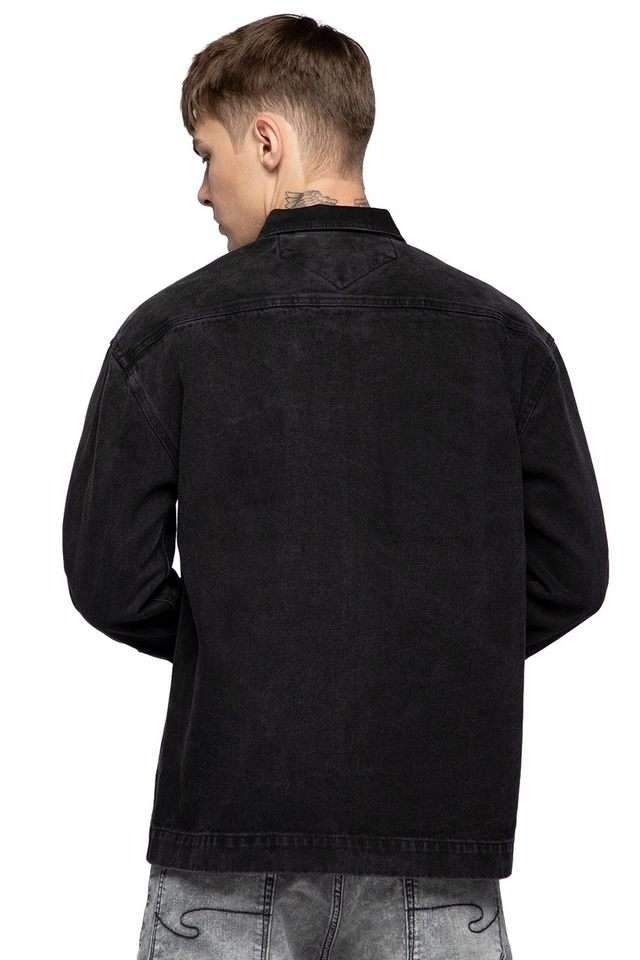 Buy Lee Cooper Black Solid Cotton Regular Fit Men's Casual Shirt