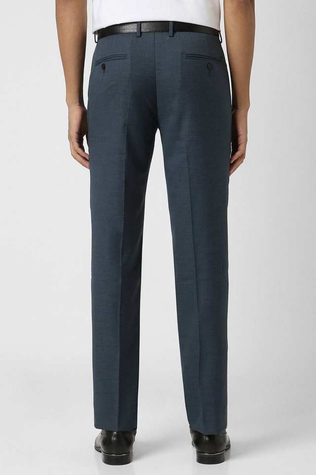Solid-Blended-Fabric-Slim-Fit-Men-s-Formal-Wear-Trousers