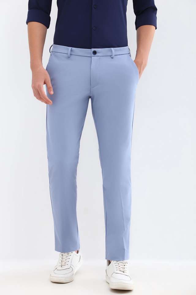 Solid-Polyester-Regular-Fit-Men-s-Casual-Trousers