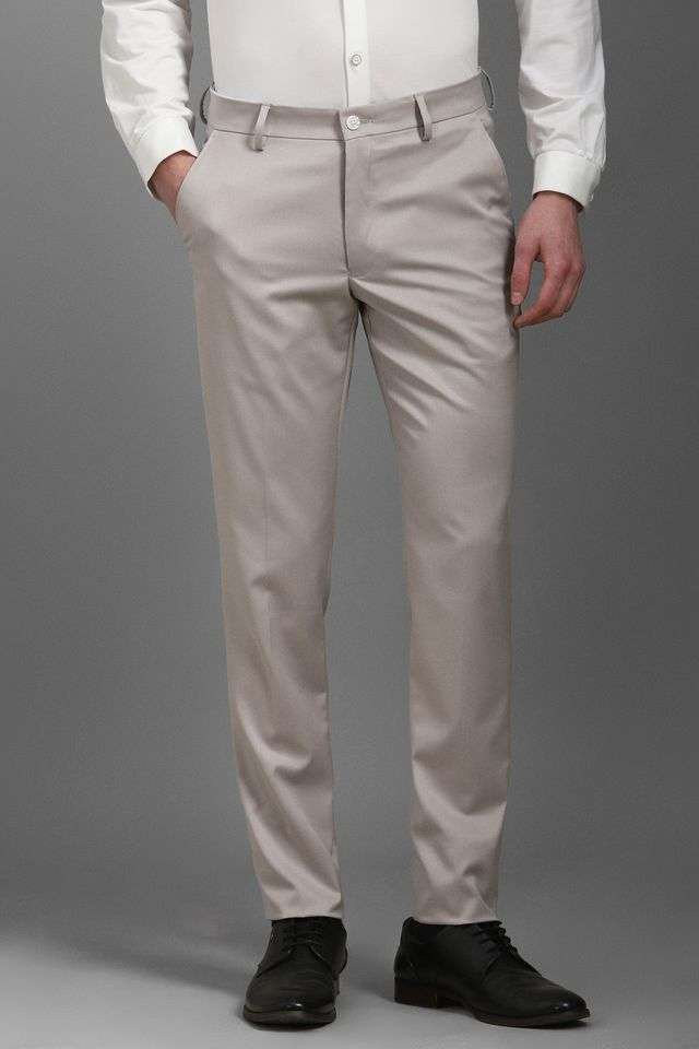 Solid-Cotton-Tapered-Fit-Men-s-Formal-Wear-Trousers