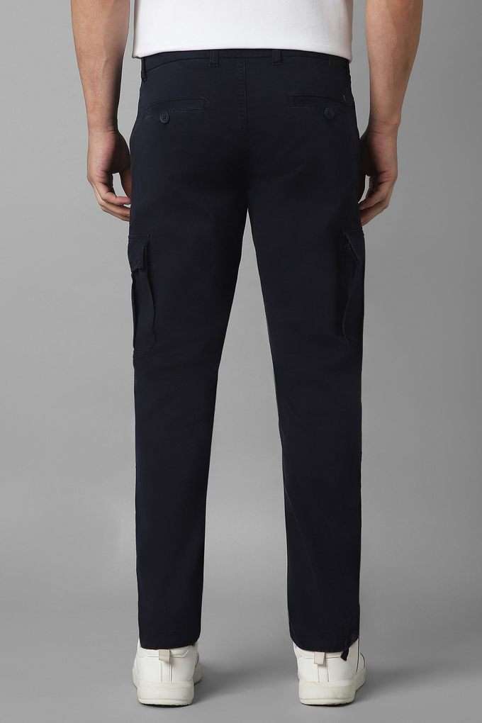 Solid-Cotton-Blend-Tapered-Fit-Men-s-Casual-Wear-Trousers