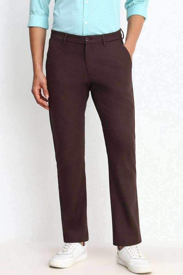 Textured-Cotton-Blend-Regular-Fit-Men-s-Formal-Wear-Trousers