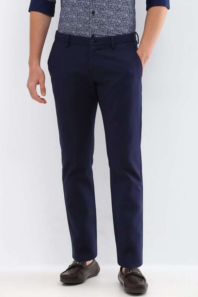 Solid-Cotton-Blend-Super-Slim-Fit-Men-s-Casual-Wear-Trousers