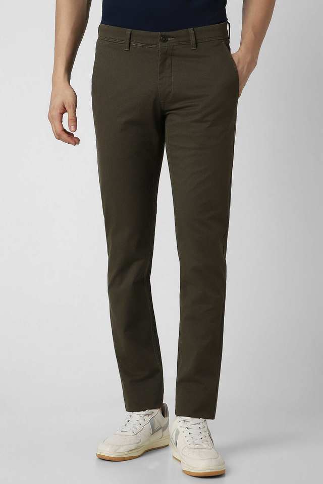Printed-Cotton-Blend-Tapered-Fit-Men-s-Casual-Wear-Trousers