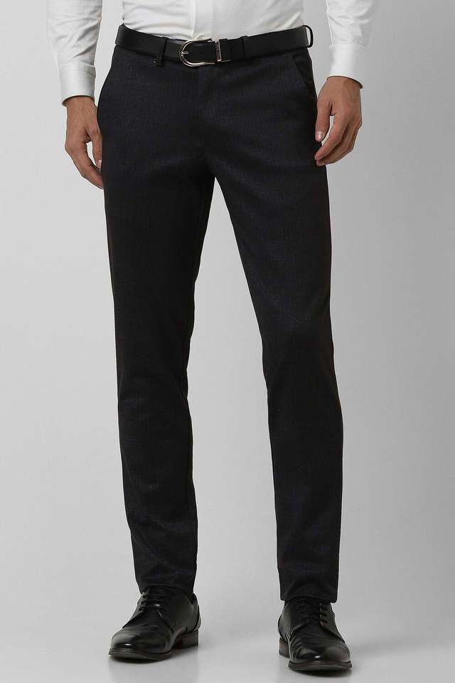 Checks-Blended-Fabric-Super-Slim-Fit-Men-s-Formal-Wear-Trousers