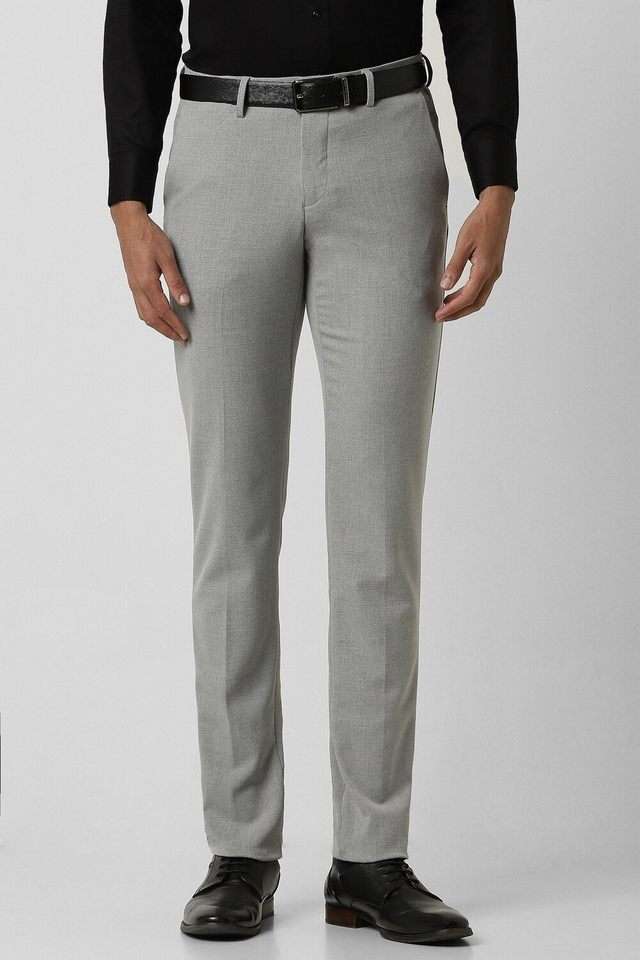Solid-Polyester-Viscose-Super-Slim-Fit-Men-s-Formal-Wear-Trousers