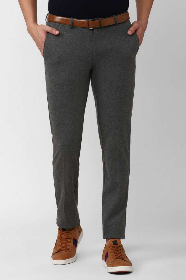 Solid-Polyester-Slim-Fit-Men-s-Casual-Wear-Trousers