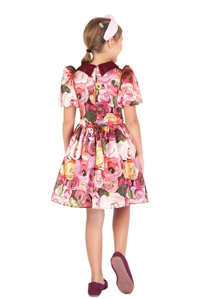 Printed-Polyester-Collared-Girls-Party-Wear-Dress