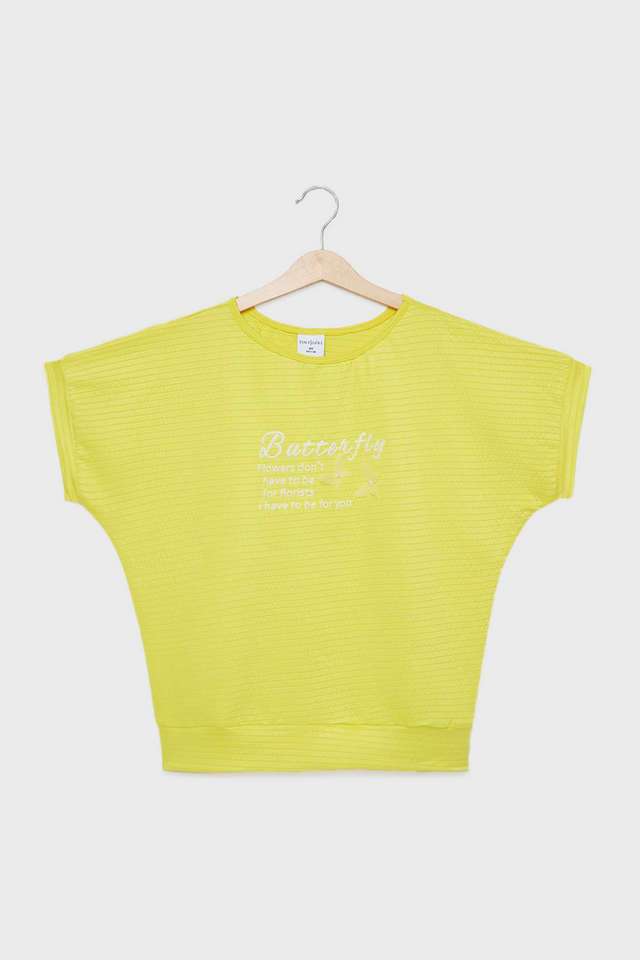 Typographic-Polyester-Round-Neck-Girls-Top