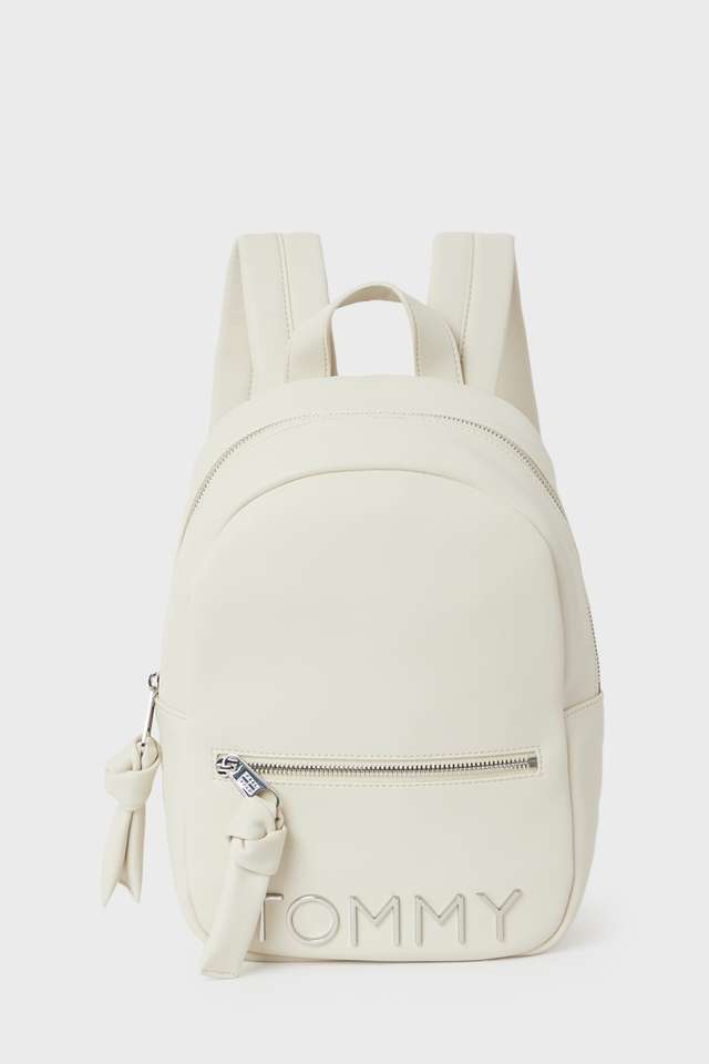 Buy TOMMY HILFIGER Beige Zipper PU Women's Casual Wear Backpack