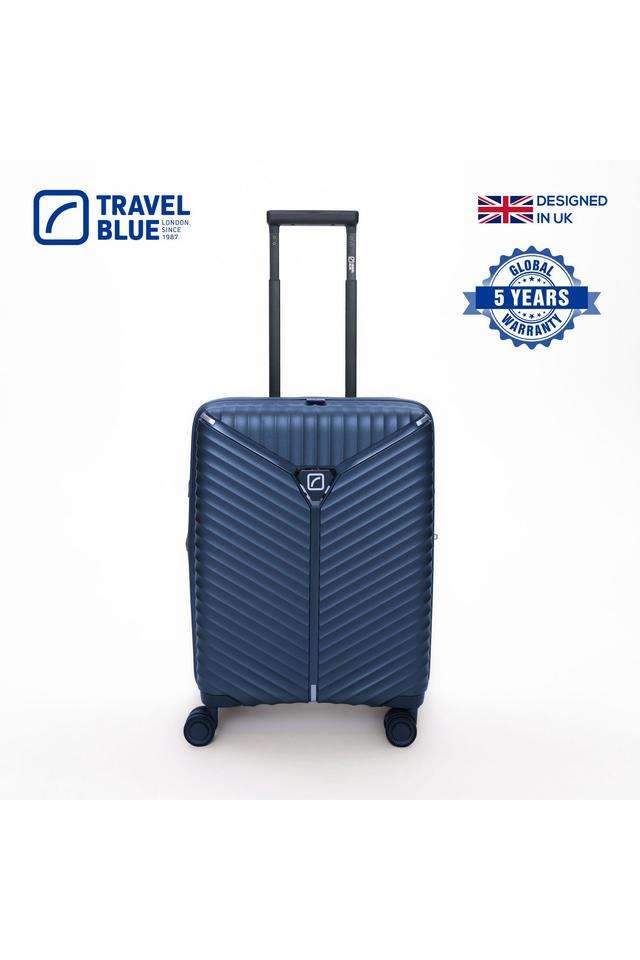 Summit-Case-Polypropylene-Hard-Trolley-Medium-Luggage-24-Navy-Blue