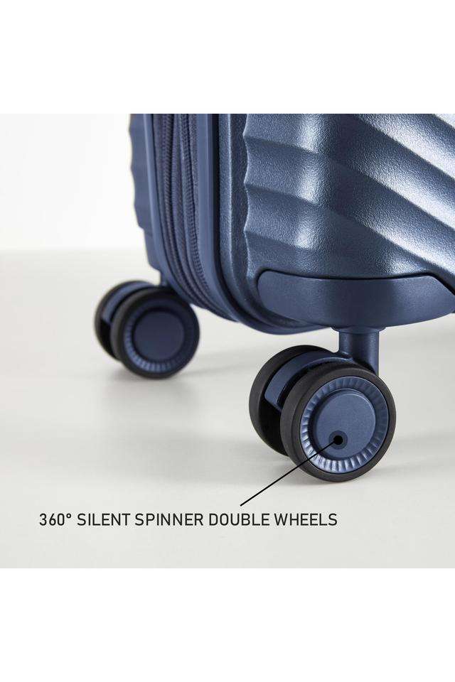 Summit-Case-Polypropylene-Hard-Trolley-Medium-Luggage-24-Navy-Blue