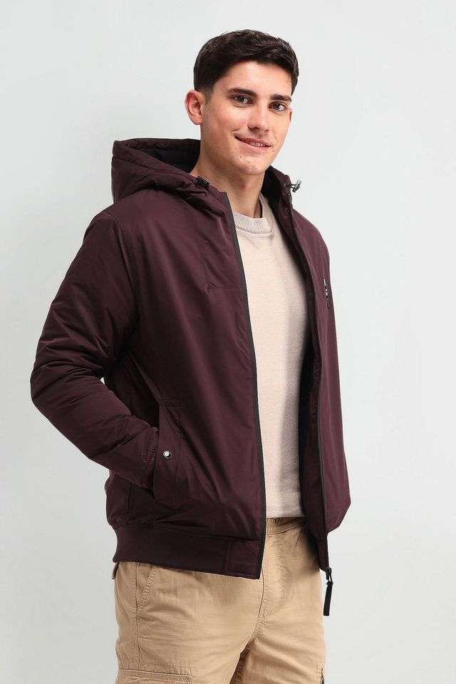 Solid-Polyester-Regular-Fit-Men-s-Jacket