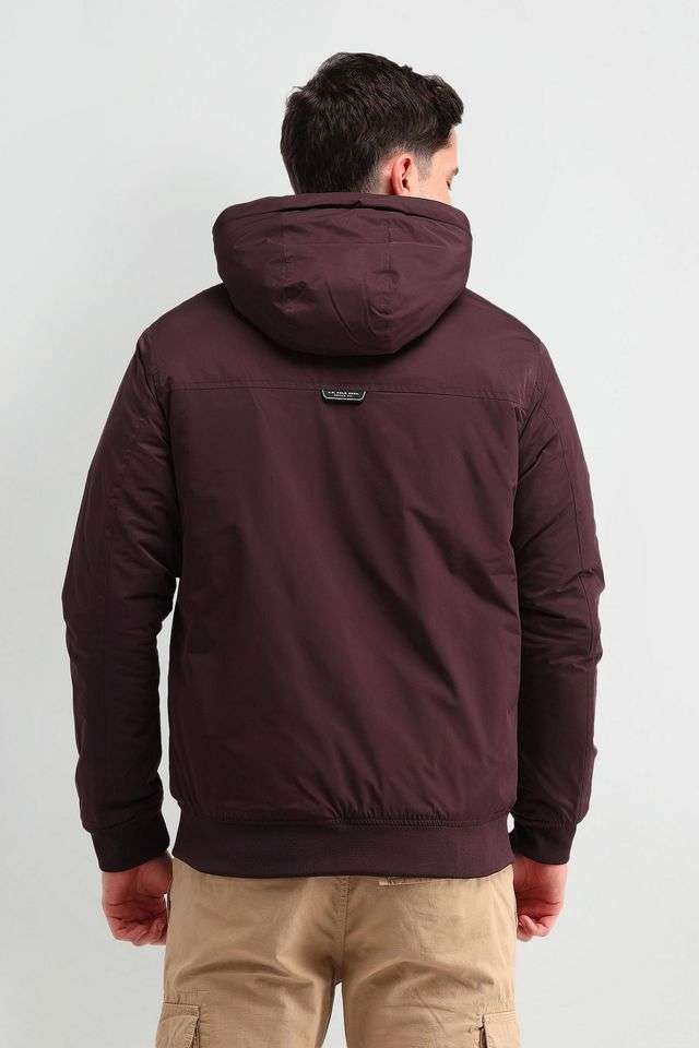 Solid-Polyester-Regular-Fit-Men-s-Jacket