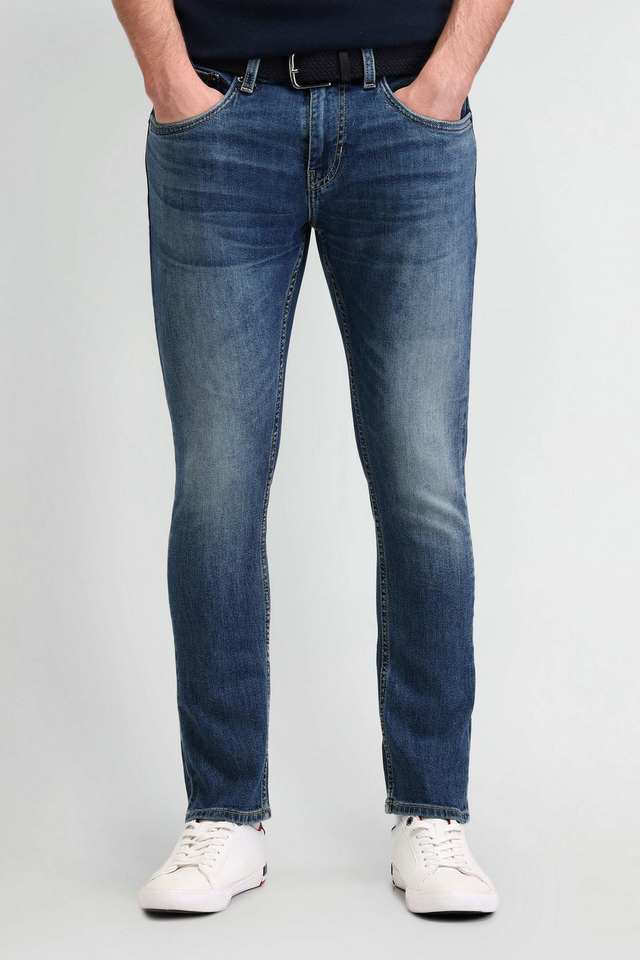Light-Wash-Blended-Fabric-Regular-Fit-Men-s-Jeans
