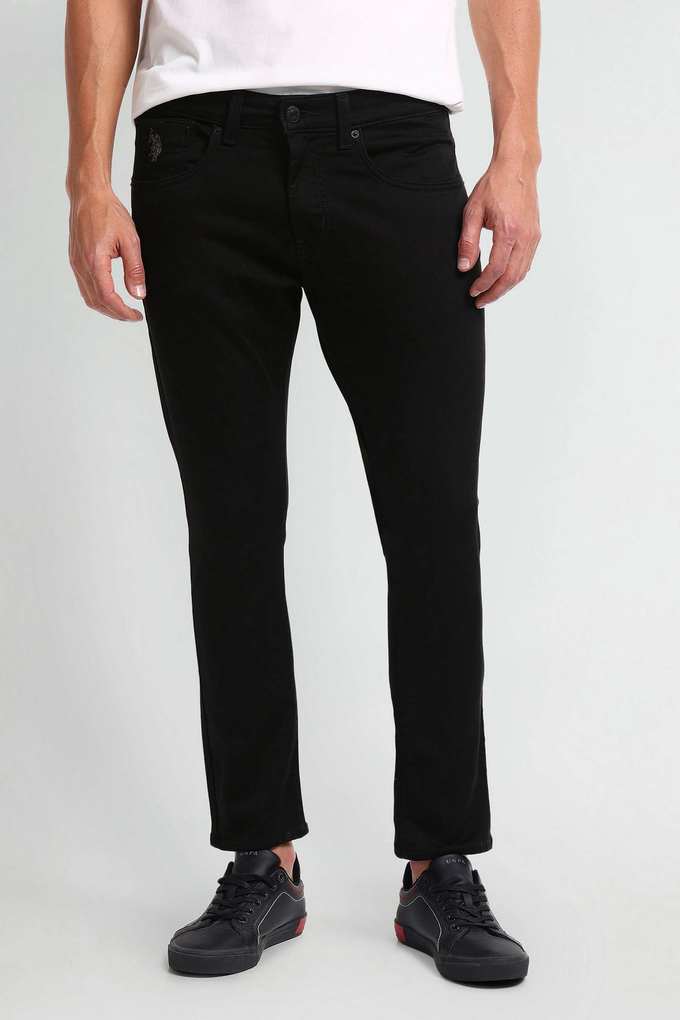 Solid-Cotton-Stretch-Regular-Fit-Men-s-Jeans