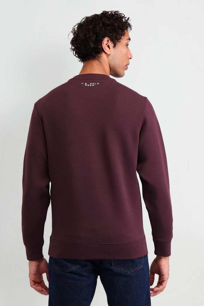 Solid-Blended-Fabric-Round-Neck-Men-s-Sweatshirt